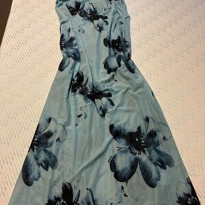 Peppermayo Strapless Blue Floral Dress